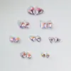 Cristal K9 Diamante Cor Clara Cognac Rosa Base Pontiaguda Multifacetado Super Brilho Cor de Unha Diamante Gota d'Água Quadrado Gordo Coração Diamante Joia