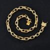 Corrente de caixa quadrada masculina da moda hip hop hip hop personalizada Europa e Estados Unidos cross-border Hot 8mm longo treliça colar de liga de diamante