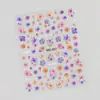 Adesivos de Arte de Unha com Flores Secas Vintage de Primavera Cores Misturadas Dopamina Jardim Monet Pastoral Flores Secas Artificiais Fragmentos Florais Pequenos DIY