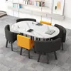 Mesa Ovalada para Conferencias Simple y Moderna para 6-8 Personas Mesa Larga Combinación de Mesa y Silla para Sala de Lectura de Biblioteca Sala de Entrenamiento Recepción