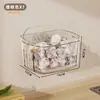 Caixa de armazenamento de cozinha para gengibre, alho e cebolinha, cesta de parede para gengibre e alho, montagem na parede sem furar, ferramenta de armazenamento multifuncional que economiza espaço