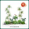 Paisajismo de interiores, arreglo de plantas, ventana de hotel, decoración de plantas biónicas, adornos de suelo, paisajismo de simulación