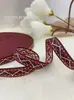 1,2cm Rombus Estilo Étnico Jacquard Bordado Fita Acessórios de Cabelo Adorno Bainha com Embalagem de Caixa de Presente com Exquisite