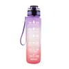 Botella de Agua Deportiva Tritan de 1000ml Vaso de Plástico para Fitness con Asa Mate Botella de Agua a Prueba de Fugas Vaso Espacial para Estudiantes