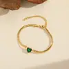 Accesorios de Collar con Colgante de Corazón de Piedra Preciosa Transfronterizos Europeos y Americanos Temu para Mujer Acero de Titanio Joyería de Oro de 18 Quilates Cadena de Clavícula de Nicho de Gama Alta