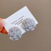 Pendientes de Zirconia Microincrustada para Trabajo Pesado Transfronterizos con Aguja de Plata S925 Pendientes Exagerados de Flor de Hielo Flor de Nieve para Mujer 33507