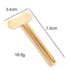 Exprimidor de Pasta de Dientes de Acero Inoxidable, Exprimidor de Pasta Metálico, Pinza Metálica para Pasta con Forma de Llave para Peluquería, Exprimidor de Pasta para Tintes, Exprimidor de Pasta Metálico Semicircular