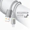 Nuevo Cable de Datos Trenzado de Carga Rápida de 100W con Luz de Colores, Cable de Carga Tipo C Doble, Adecuado para Teléfonos Móviles Apple y Huawei