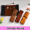 Estuche Creativo de Lona y Cuero con Diseño de Mapa del Tesoro, Estuche Enrollable de Gran Capacidad, Estuche Enrollable Sencillo para Estudiantes