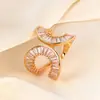 Anillo de Lujo Ligero de Moda Coreana Tendencia en Tiktok con Microincrustaciones de Diamante y Madreperla para Mujer con Acabado de Alta Gama Que No Se Desvanece
