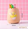 Creativo Lindo Dibujo Animado Forma de Cáscara de Huevo Estudiante Almacenamiento Portalápices Escritorio Oficina Almacenamiento Cubo para Bolígrafos Portalápices Venta al por Mayor
