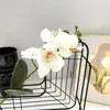 Simulação de filme flor Phalaenopsis 4 flores bonsai sessão de fotos simulação planta em vaso decorações de casa flor artificial bonsai