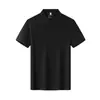 220g 50s Fio Duplo Secagem Rápida Camisa Polo Executiva Verão Exterior Camiseta de Secagem Rápida Manga Curta Camisa Cultural Estampa de Logo