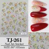 Adesivos de Unha Fogos de Artifício Dourados Sonhadores 5D Em relevo Tridimensional Fogos de Artifício de Ano Novo Adesivos de Decoração para Arte de Unhas DIY Modelo Tj