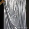 Nueva tela brillante para bodas con textura plisada, tela decorativa para la decoración del área de recepción, mantel de seda brillante para fiesta de cumpleaños