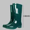 Botas de chuva da moda até o meio da panturrilha botas de chuva femininas de verão para adultos sapatos impermeáveis sola de borracha alta sapatos de borracha alta botas de trabalho para água galochas antiderrapantes