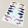 Pegatinas de Tatuaje de Venta Caliente Transfronterizas para Actividades Faciales Escenario Mariposa Colorida Larga Duración Impermeables Pegatinas de Maquillaje Facial Venta al por Mayor