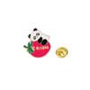 Broche Panda Auspicioso Original Criativo Morango Maçã Desenho Animado Panda Fofo Ping An Alegria Esmalte
