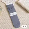 Calcetines de Lana para Mujer, Calcetines Holgados de Media Pantorrilla, Estilo Otoño e Invierno, Engrosados para Calor, Suaves de Merino, No Irritantes, Calcetines de Maternidad con Borde Enrollado