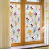 Xc9024 Láser Colorido Ramo Pequeño Puerta y Ventana de Vidrio Balcón Decoración Embellecimiento del Hogar Pegatina Electrostática para Ventana Venta al por Mayor Sin Pegamento