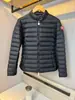 Chamarra ligera de plumón Moncler m-brand con cuello de piel, corte ajustado, para mujer, estilo corto, cuerpo acanalado ajustado, engrosada, cálida, casual