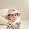 Sombrero de Pescador Bordado de Oso Pequeño de la Suerte para Bebé Estilo Delgado de Primavera y Otoño Gorro Pulóver para Niños Pequeños