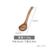 Cucharón de sopa, cuchara de madera, cucharón de sopa grande para uso doméstico, cuchara grande para servir sopa, cuchara para gachas de mango largo, cuchara de madera vintage, juego de cocina estilo japonés