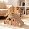 Rascador y Escalador para Gatos Integrado de Cartón Corrugado Personalizado por el Fabricante para Amazon, Suministros para Mascotas Transfronterizos