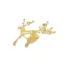 DIY acessórios de joalheria semi-acabados fabricantes de material atacado Broche de flor de galho de metal suporte vazio corsage outono e inverno
