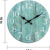 Transfronterizo 10 Relojes de Pared de Madera Simples Relojes Digitales Creativos de Tablero de Madera Reloj Silencioso de Pared para Sala de Estar, Dormitorio, Cocina Decoración