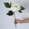 2 cabeças de peônia pintadas a óleo artificiais, flores de seda, para decorações de casamento, decoração de casa, arranjos de flores, flores de plástico e adereços de fotografia