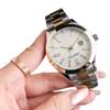 Reloj Elegante de Moda para Hombre con Calendario Nicho Luz Lujo Casual Banda de Acero Reloj de Cuarzo Reloj 007
