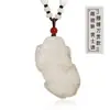 Colar com Pingente Pixiu de Jade Hetian de Xinjiang para Atacado para Homens e Mulheres, Pingente de Casal de Jade Atrai-Fortuna, Pingente de Jade, Pingente de Jadeíta