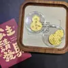 Empresa Grande Patrón Personalizado Pegatinas Doradas para Teléfono Móvil Oro Puro Pegatinas de Oro 999 Souvenirs Ricos Regalos de Negocios Al por Mayor