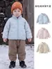 Chaqueta Acolchada Infantil Otoño Invierno Niños Niñas Calentita Prenda Superior Esencial Uniforme Escolar Capa Interior Bebé Cuello Alto Felpa Coral Ropa de Algodón