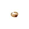 Anillo abierto con orejas de trigo y circón vintage de la época medieval para mujer, anillo combinable con todo, joyería retro ligera de lujo de alta gama.