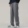 Calças Esportivas Retas Estilo Americano Masculinas Primavera e Outono Soltas Dosing Calças Masculinas Letra Aço Estampadas Calças Casuais plus size Calças Compridas