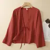 Camisa Cardigan Nueva Fina de Verano para Mujer, Chaqueta Corta Bordada Estilo Étnico, Chal de Viaje, Camisa Exterior de Manga Corta
