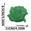 Patch de Bordado de Flor Rosa com Glitter Novo Estilo Patch Floral com Adesivo Termocolante para Decoração de Jaquetas, Sapatos e Malas