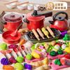 Mini Cozinha Artificial para Cozinhar, Conjunto de Luxo, Fogão de Indução, Brinquedo de Casinha, Utensílios de Cozinha, Diversão ao Cortar Frutas