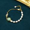 Pulsera lossyrow de Perla Natural de Agua Dulce Pulsera Barroca de Cuentas de Nicho de Alta Gama Lujo Ligero Versátil