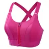 Sutiã Esportivo Ajustável com Zíper Frontal Transfronteiriço à Prova de Choque Tipo Regata Sem Aro Costas Cruzadas Beauty Yoga Roupa Íntima Feminina Tamanho Grande