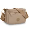 Bolso de Hombro Casual de Tela Oxford de Color Sólido con Múltiples Bolsillos, Simple y Versátil, Bolso Cruzado Ligero para Viajes Diarios, Bolso de Mamá