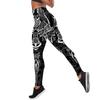 Calça Esportiva Feminina com Estampa Digital 3D de Tatuagem Viking, Estilo Europeu e Americano, Legging de Corte Justo, Levanta Bumbum