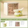 Juego de Té Factory Flower Whisper Cerámica Kung Fu Juego de Té Gama Alta Gaiwan Blanco Mineral Tetera Personal y Taza de Degustación