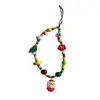Cadena Colgante para Teléfono Móvil de Papá Noel Cuentas de Colores Colgante DIY Hecho a Mano Llavero con Cámara CCD Colgante para Mujeres