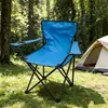 Silla de camping plegable de tubo de acero de alta resistencia con reposabrazos y portavasos, silla portátil para exteriores para pesca, picnics y uso en la playa, transfronterizo