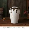 Vaso de Cerâmica Estilo Wabi-Sabi Retrô para Entrada de Casa, Gabinete de TV, Pote Manchado de Grés Antigo, Decoração para Arranjo de Flores de Pousada, Enfeites