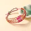 Festival del Bote del Dragón Cuerda Roja Colorida Pulsera de Reencarnación Estilo Tíbet Atrapasueños Tejido a Mano DIY Cuerda al por Mayor