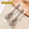 Colher Descartável Embalada Individualmente Plástico Rígido Espessado Comercial Transparente Embalagem para Viagem Colher para Arroz Colher de Talher Colher para Sopa